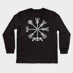 Vegvisir Icelandic Magical Stave Kids Long Sleeve T-Shirt